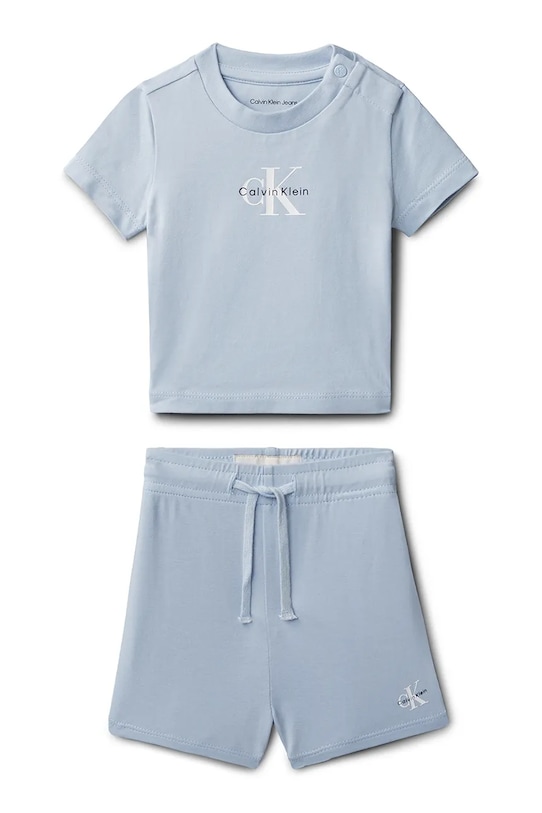 Calvin Klein Jeans σετ βρέφους βαμβακερό μπλε LVCKSJI09B.PPY2
