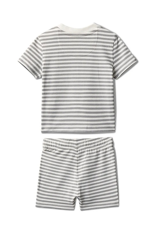 Calvin Klein Jeans kojenecká bavlněná souprava LVCKSJI12B.PPY2 šedá SS26