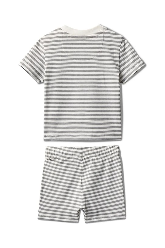 Calvin Klein Jeans kojenecká bavlněná souprava LVCKSJI12B.PPY2 šedá SS26