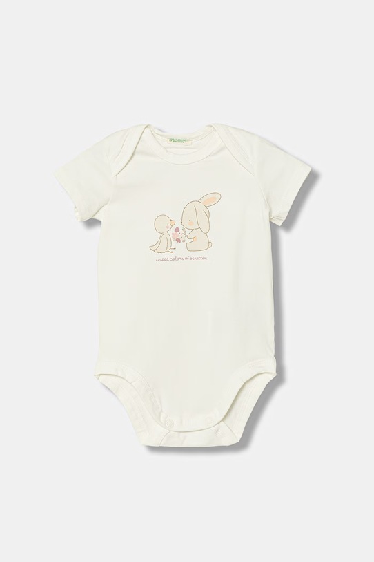 Chłopiec United Colors of Benetton komplet niemowlęcy bawełniany z elastanem 366PAK01P.W.Stagionale różowy