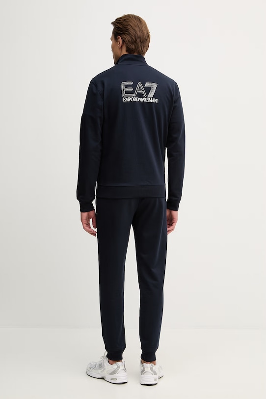 Bombažna trenirka EA7 Emporio Armani AF13512.7M001318 mornarsko modra SS26