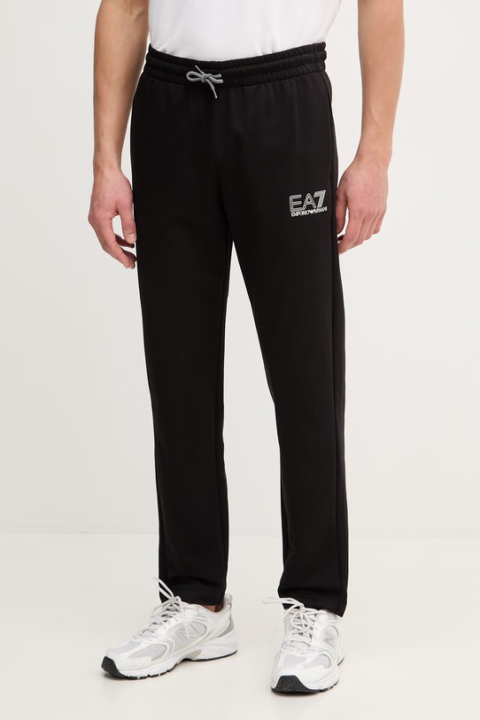 EA7 Emporio Armani dres bawełniany czarny AF13512.7M001319