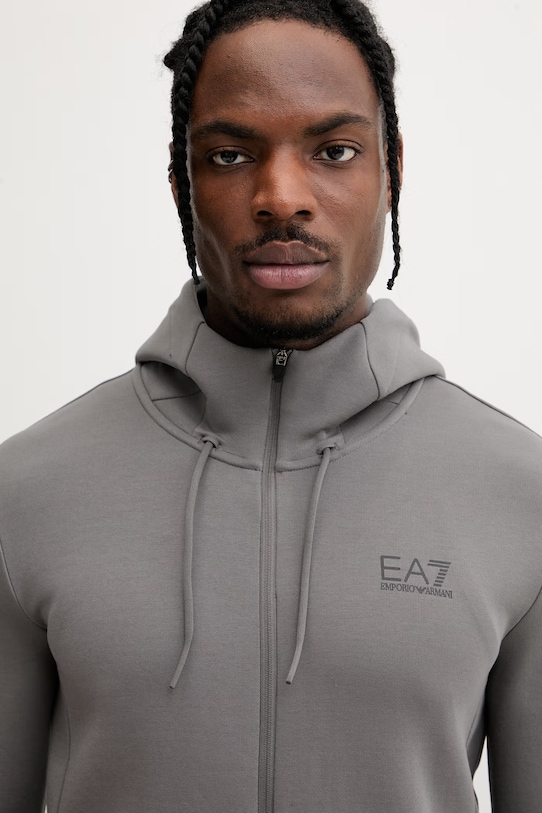 EA7 Emporio Armani dres nadruk szary AF20845.7M001602