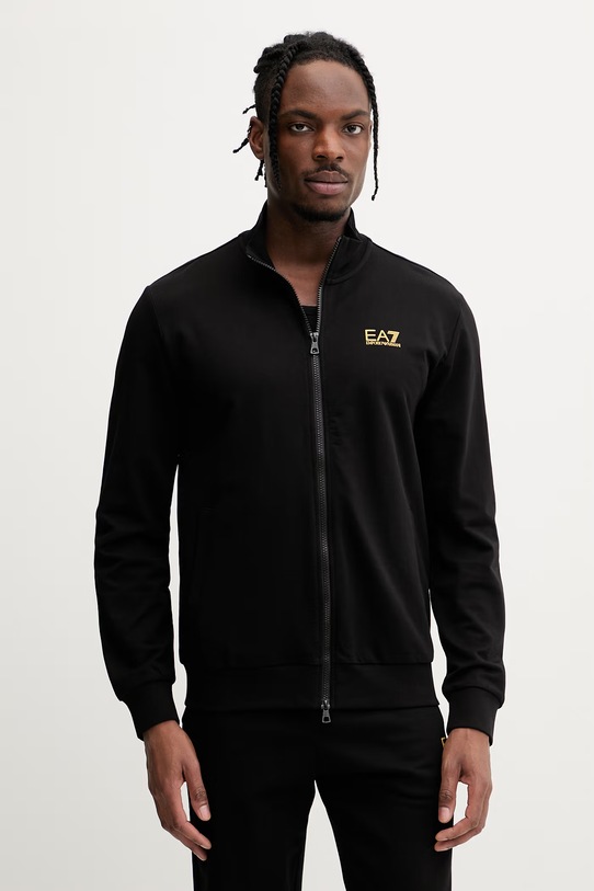 EA7 Emporio Armani dres męski bawełniany PJVRZ.8NPV61 czarny SS26