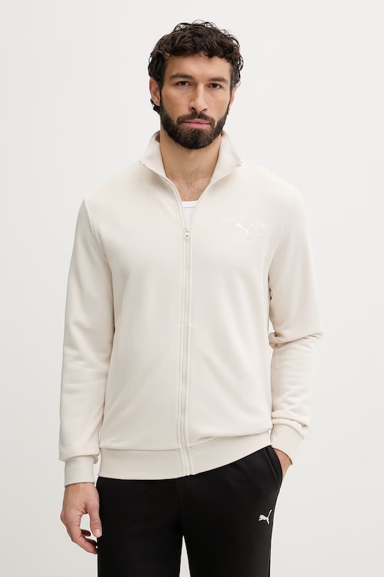 Puma komplet dresowy męski z bawełną Mainline suit 691770 beżowy SS26