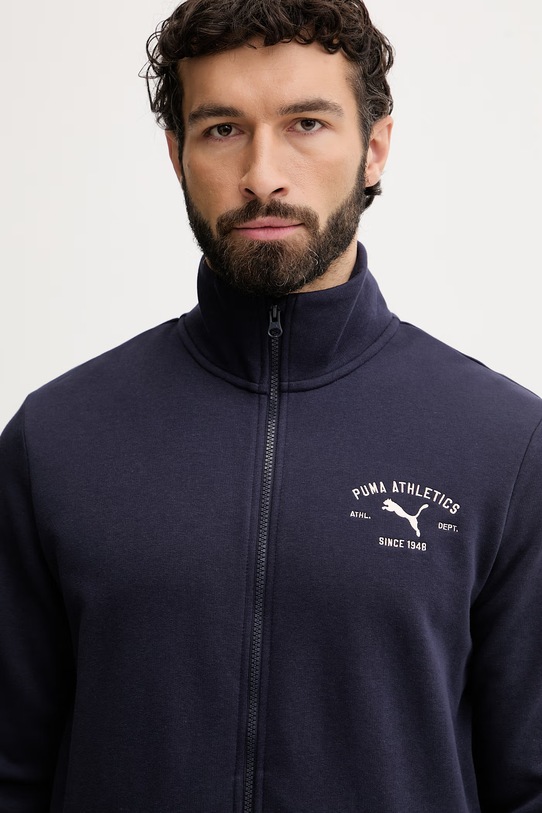 Puma komplet dresowy męski z bawełną Mainline suit 691770 granatowy