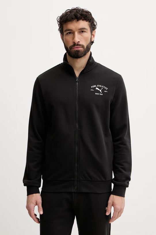 Puma komplet dresowy męski z bawełną Mainline suit 691770 czarny SS26