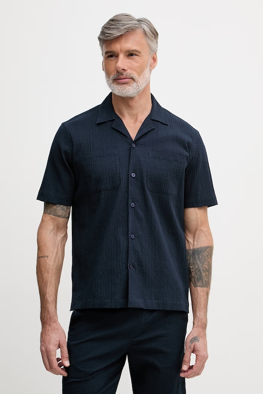 Oblečenie Lindbergh pánsky bavlnený komplet s elastanom 30.203575SET tmavomodrá