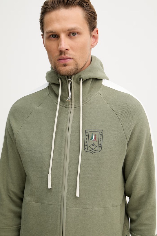 Aeronautica Militare dres męski bawełniany z elastanem TF0114UF00680 zielony