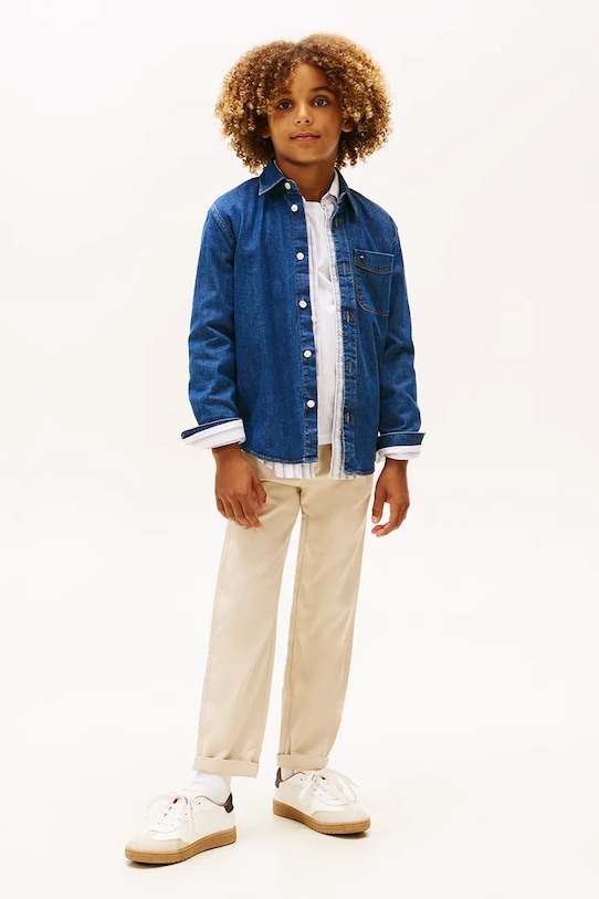 Tommy Hilfiger koszula dziecięca granatowy KB0KB10069.128.176.PPY2