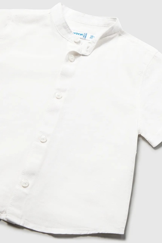 Chłopiec Mayoral koszula z domieszką lnu dziecięca 1111.3A.Baby.PPY2 biały
