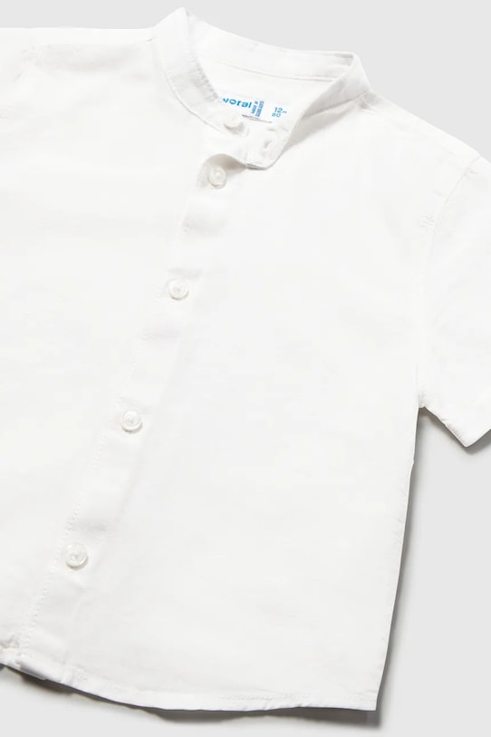 Chłopiec Mayoral koszula z domieszką lnu dziecięca 1111.3A.Baby.PPY2 biały