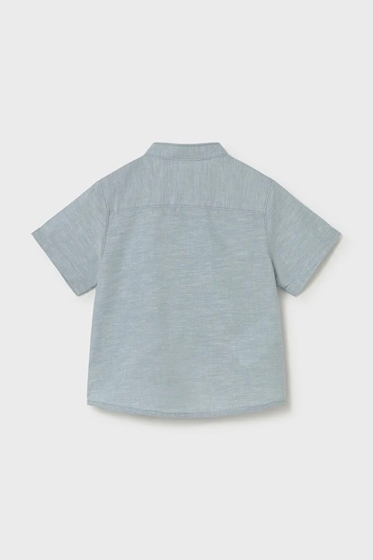 Otroška srajca s primesjo lanu Mayoral 1111.3A.Baby.PPY2 modra SS26
