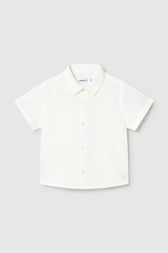 Mayoral koszula z dodatkiem lnu dziecięca casual biały 1112.3B.Baby.PPY2