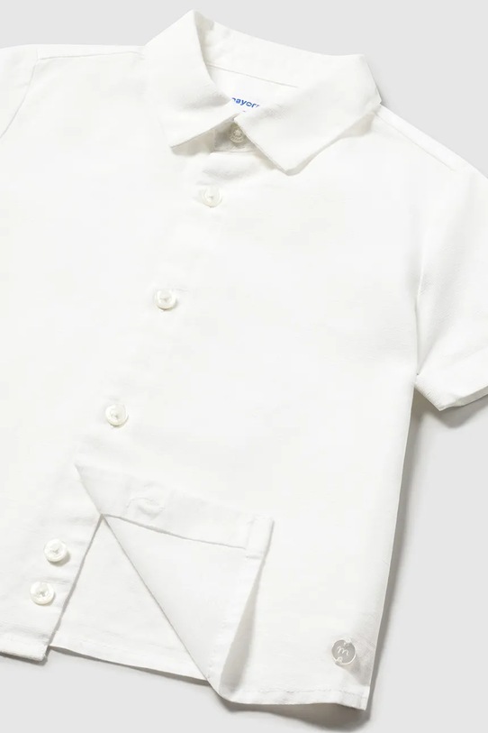 Chłopiec Mayoral koszula z dodatkiem lnu dziecięca 1112.3B.Baby.PPY2 biały