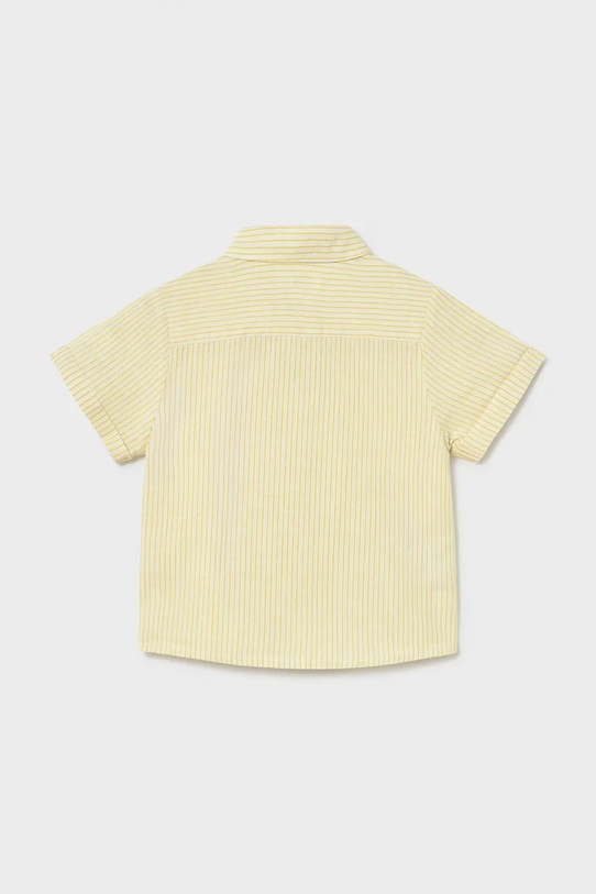 Mayoral koszula z dodatkiem lnu dziecięca 1112.3B.Baby.PPY2 beżowy SS26