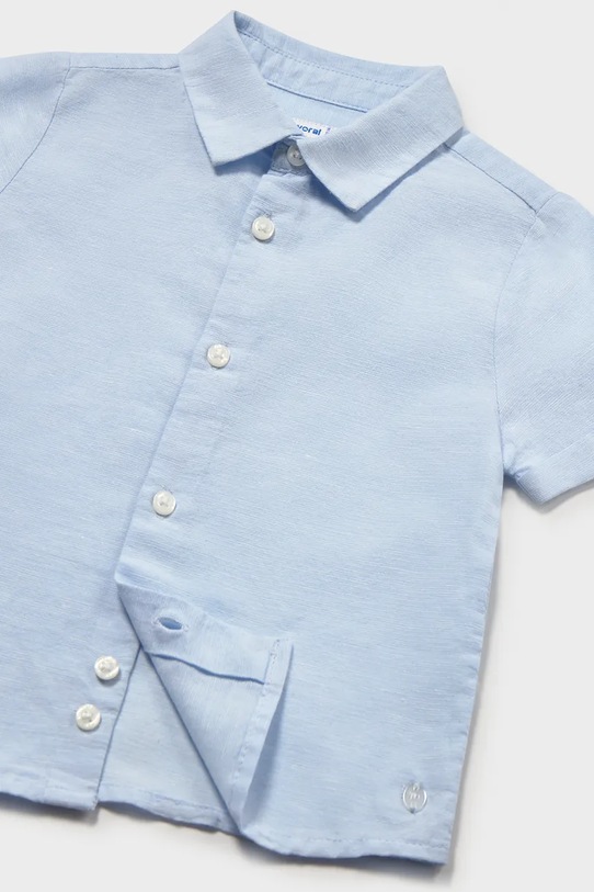 Αγορίστικα Παιδικό πουκάμισο με λινό Mayoral 1112.3B.Baby.PPY2 μπλε