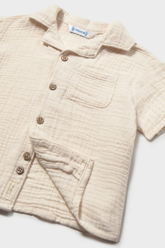 Αγορίστικα Παιδικό βαμβακερό πουκάμισο Mayoral 1113.3C.Baby.PPY2 μπεζ