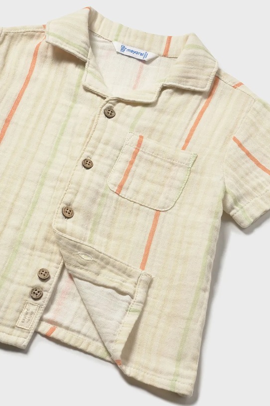Παιδικό βαμβακερό πουκάμισο Mayoral μπεζ 1113.3C.Baby.PPY2