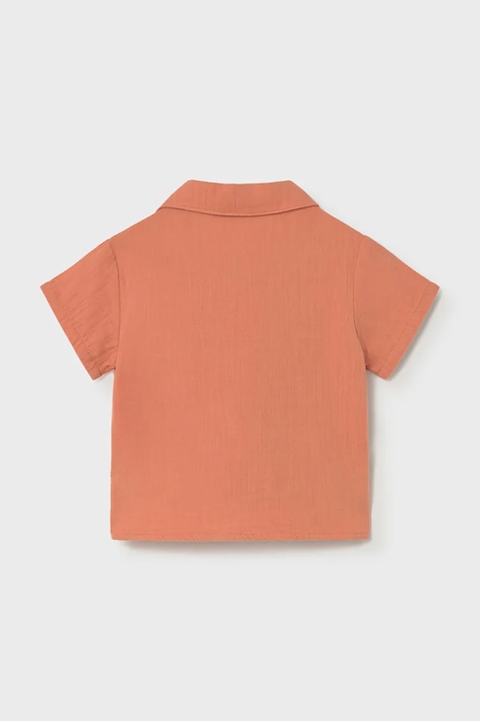 Mayoral koszula bawełniana dziecięca 1113.3C.Baby.PPY2 pomarańczowy SS26
