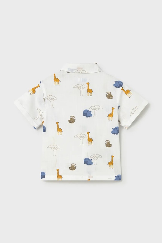 Mayoral koszula bawełniana dziecięca 1114.3F.Baby.PPY2 biały SS26