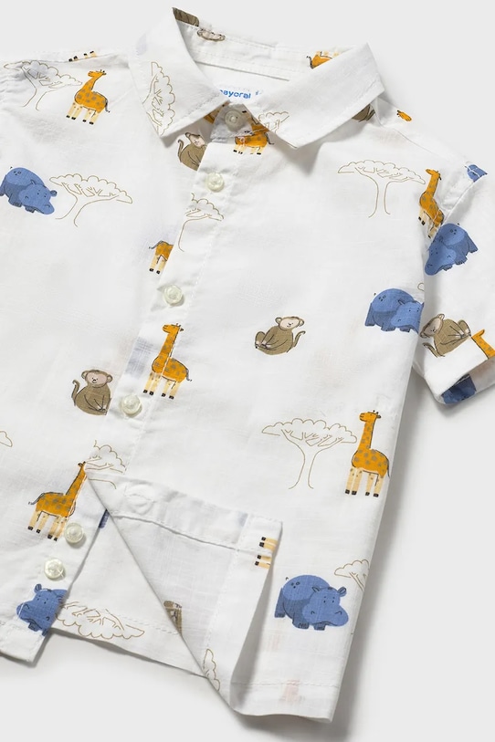 Chłopiec Mayoral koszula bawełniana dziecięca 1114.3F.Baby.PPY2 biały