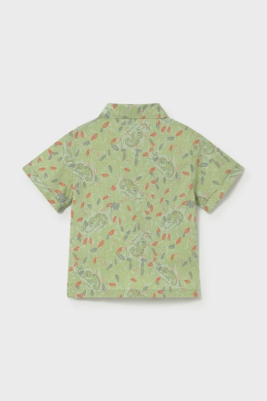 Παιδικό βαμβακερό πουκάμισο Mayoral 1114.3F.Baby.PPY2 πράσινο SS26
