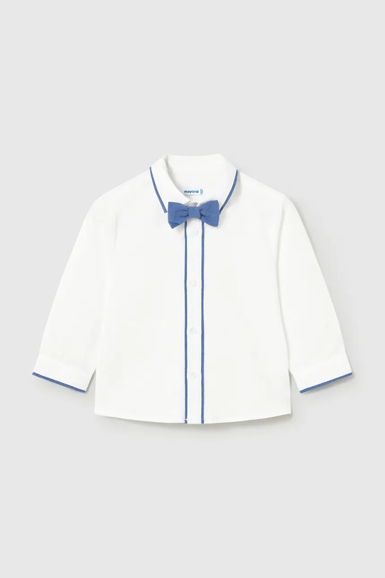 Παιδικό πουκάμισο με λινό Mayoral μακρύ λευκό 1115.3A.Baby.PPY2