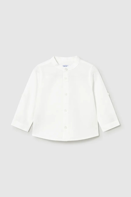 Mayoral koszula z dodatkiem lnu dziecięca casual biały 1116.3B.Baby.PPY2