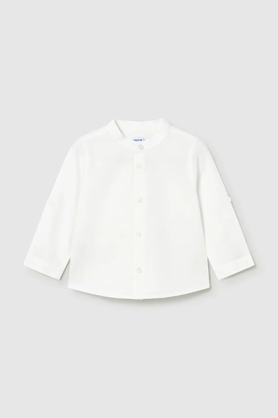 Mayoral koszula z dodatkiem lnu dziecięca casual biały 1116.3B.Baby.PPY2