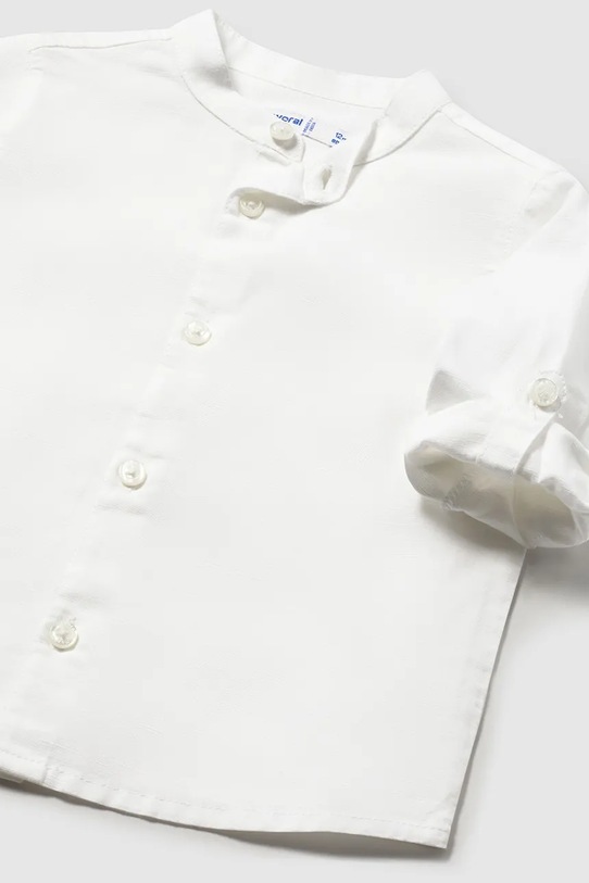 Chłopiec Mayoral koszula z dodatkiem lnu dziecięca 1116.3B.Baby.PPY2 biały