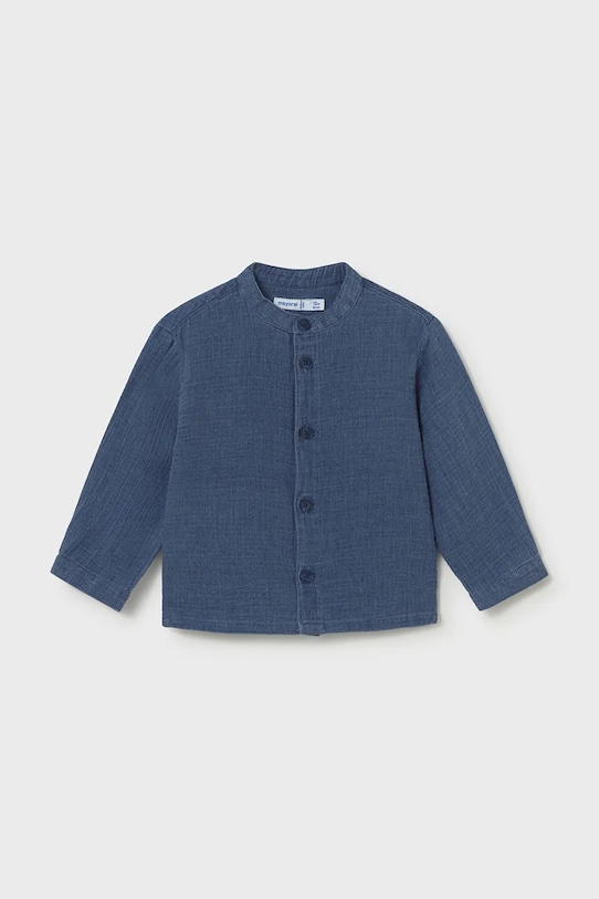 Παιδικό βαμβακερό πουκάμισο Mayoral μακρύ σκούρο μπλε 1117.3C.Baby.PPY2