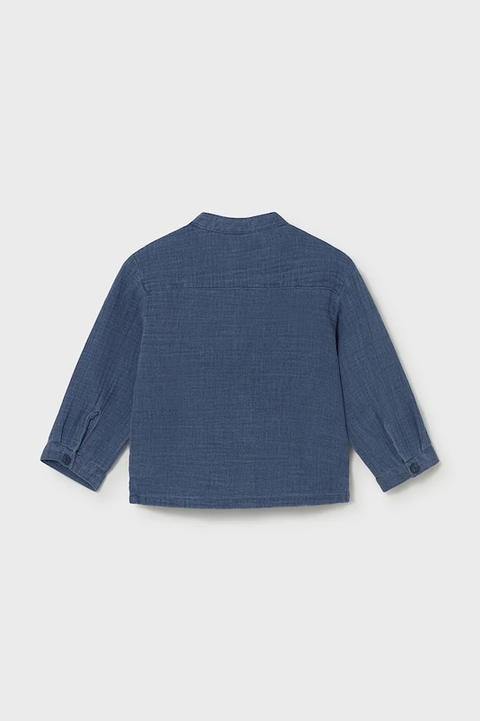 Παιδικό βαμβακερό πουκάμισο Mayoral 1117.3C.Baby.PPY2 σκούρο μπλε SS26