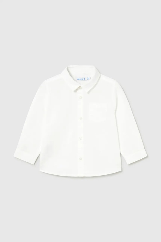 Mayoral koszula z dodatkiem lnu dziecięca casual biały 1118.3C.Baby.PPY2