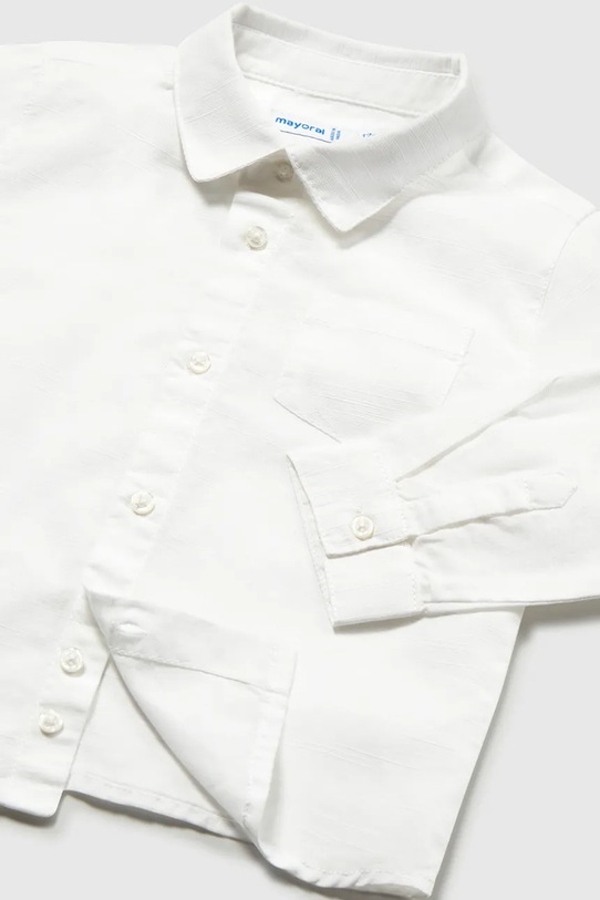 Chłopiec Mayoral koszula z dodatkiem lnu dziecięca 1118.3C.Baby.PPY2 biały