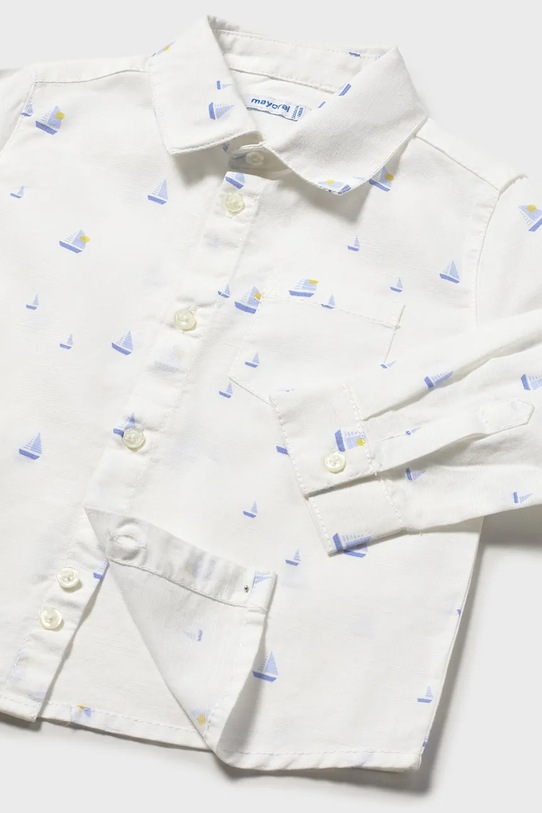 Mayoral koszula z dodatkiem lnu dziecięca biały 1118.3C.Baby.PPY2