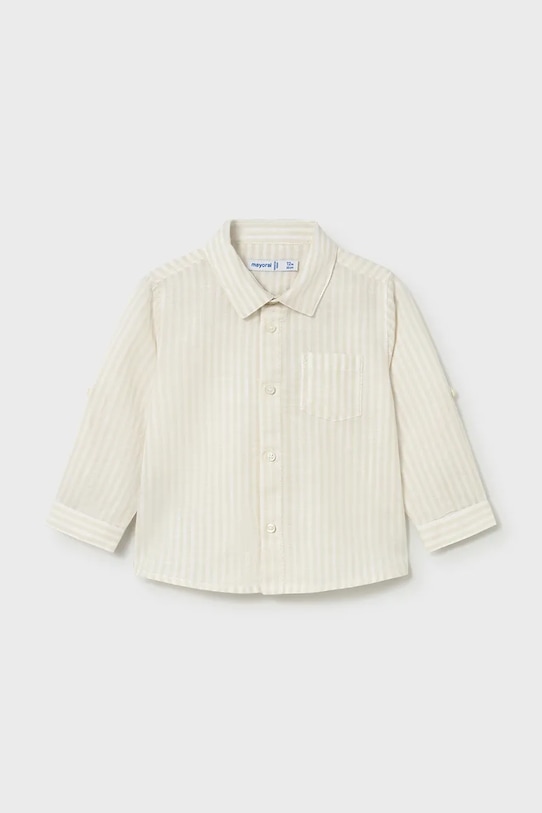 Παιδικό πουκάμισο με λινό Mayoral μακρύ μπεζ 1118.3C.Baby.PPY2