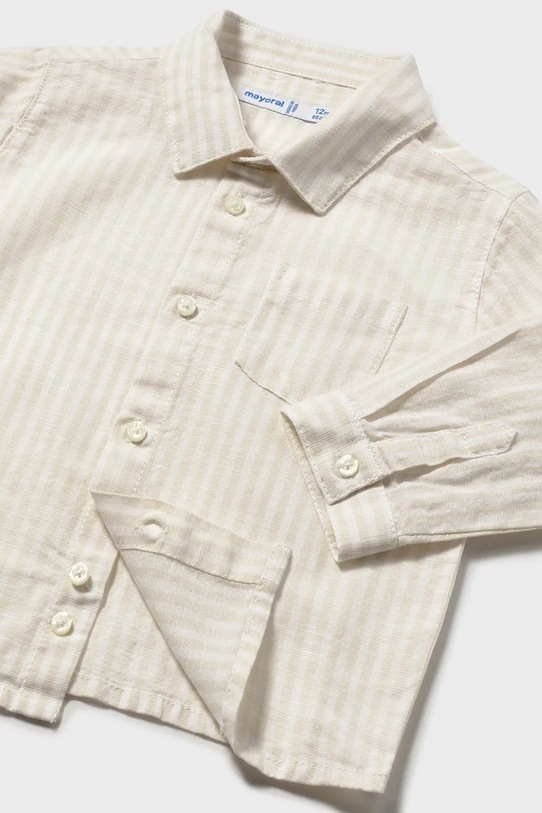 Αγορίστικα Παιδικό πουκάμισο με λινό Mayoral 1118.3C.Baby.PPY2 μπεζ
