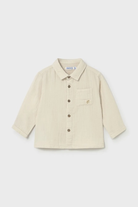 Mayoral koszula bawełniana dziecięca bawełna beżowy 1119.3C.Baby.PPY2