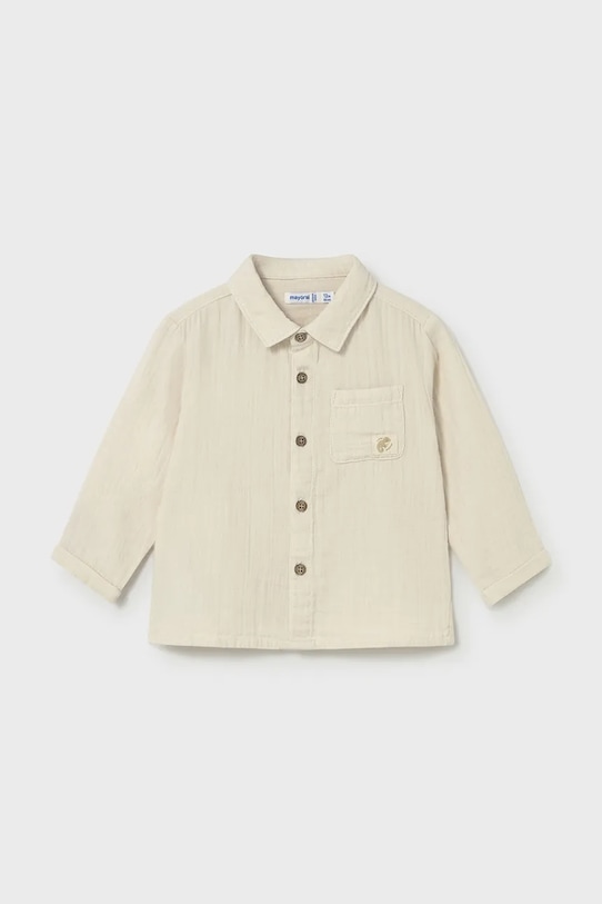 Mayoral koszula bawełniana dziecięca bawełna beżowy 1119.3C.Baby.PPY2