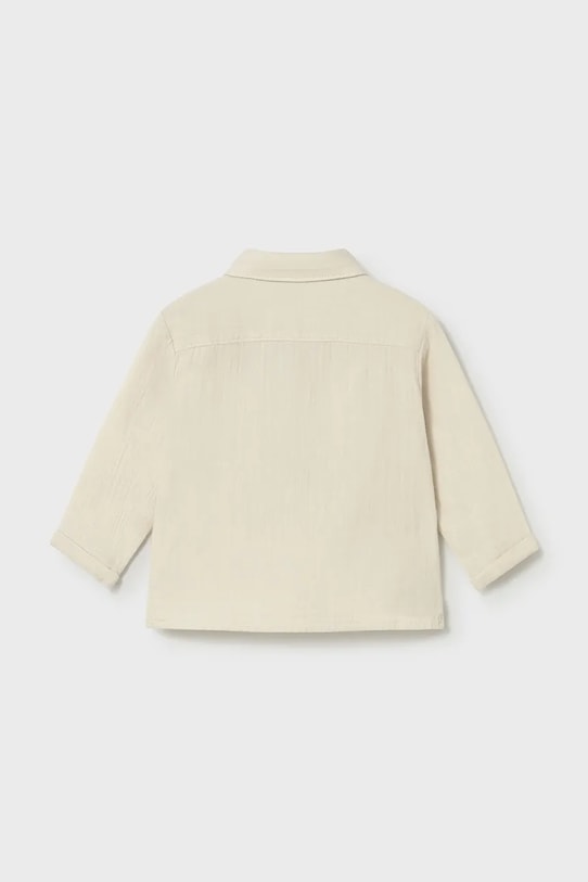 Mayoral koszula bawełniana dziecięca 1119.3C.Baby.PPY2 beżowy SS26