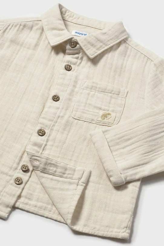 Chłopiec Mayoral koszula bawełniana dziecięca 1119.3C.Baby.PPY2 beżowy