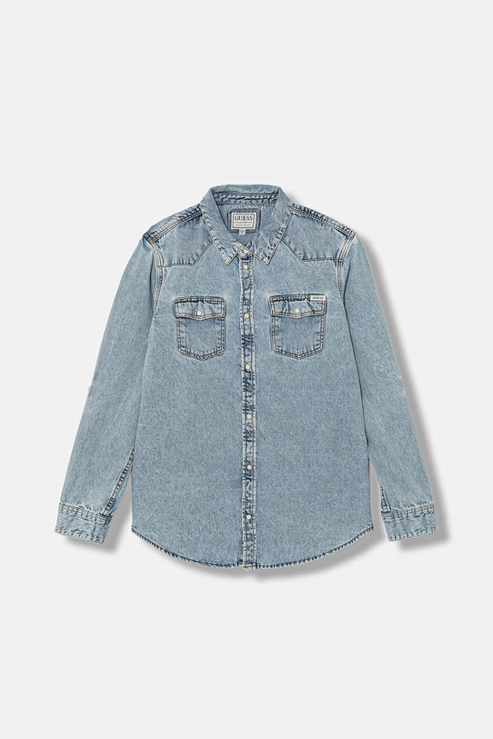 Guess koszula jeansowa dziecięca bawełna niebieski L6RH00.D4EU0.PPY2