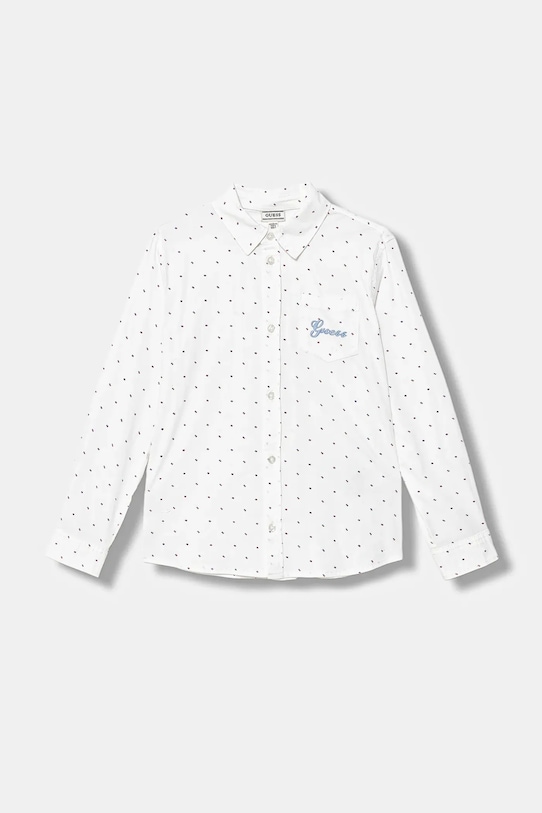 Guess cămașă copii lung alb N6RH02.WE5W0.PPY2