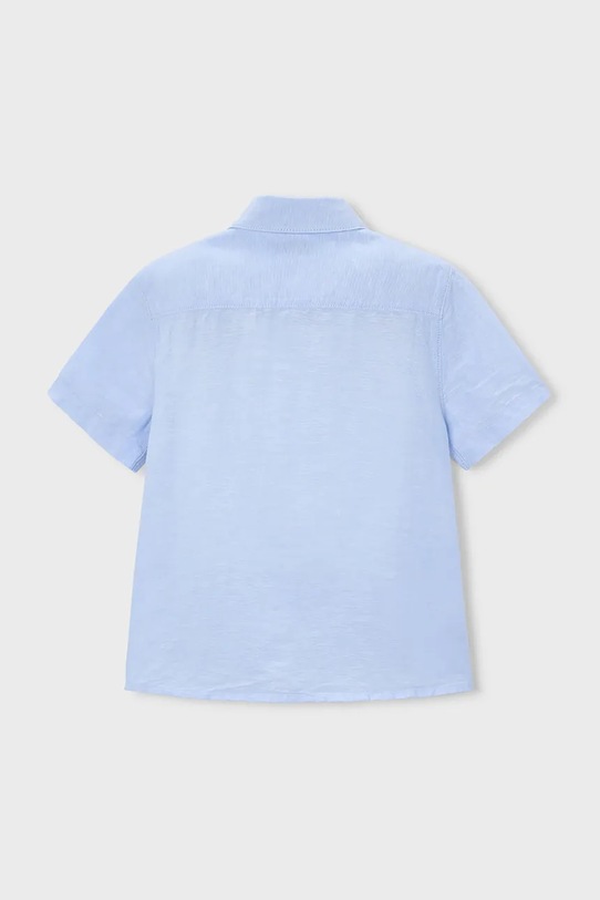 Otroška srajca z dodatkom lana Mayoral 3112.5A.Mini.PPY2 modra SS26