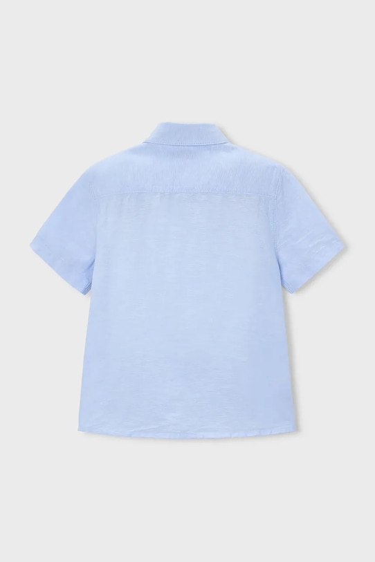 Otroška srajca z dodatkom lana Mayoral 3112.5A.Mini.PPY2 modra SS26