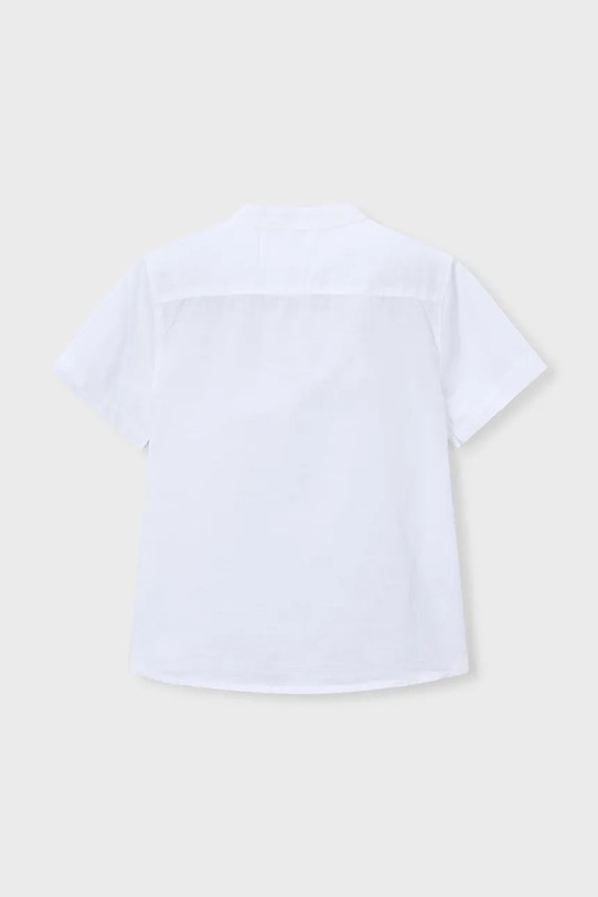 Mayoral koszula z dodatkiem lnu dziecięca 3113.5A.Mini.PPY2 biały SS26