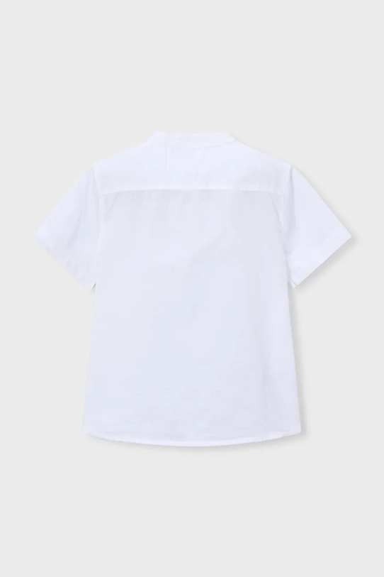 Mayoral koszula z dodatkiem lnu dziecięca 3113.5A.Mini.PPY2 biały SS26