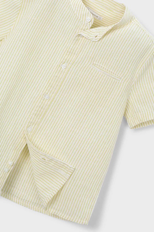 Mayoral koszula z dodatkiem lnu dziecięca żółty 3113.5A.Mini.PPY2