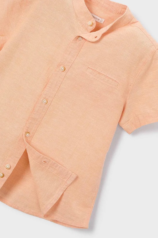 Παιδικό πουκάμισο με λινό Mayoral πορτοκαλί 3113.5A.Mini.PPY2